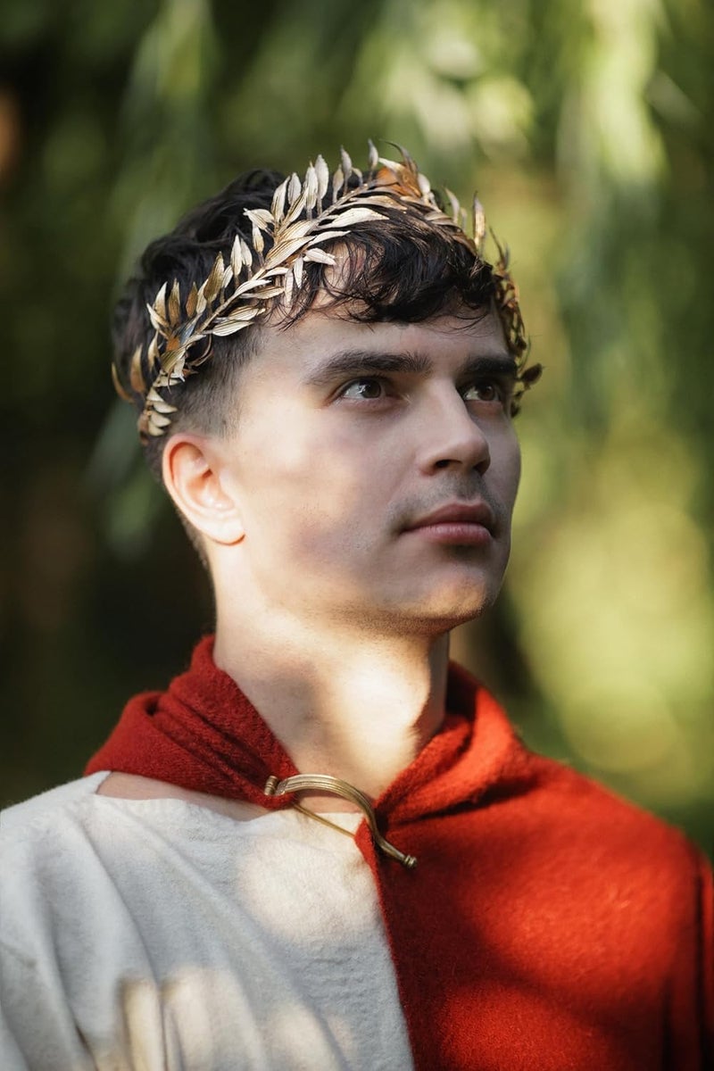 MOSTORY Golden Greek Laurel Crown - God Elf Leaf Headpiece Royal King’s Headband Elven Circlet for for Adult Queen Renaissance Halloween Cosplay Outfit - Image 4